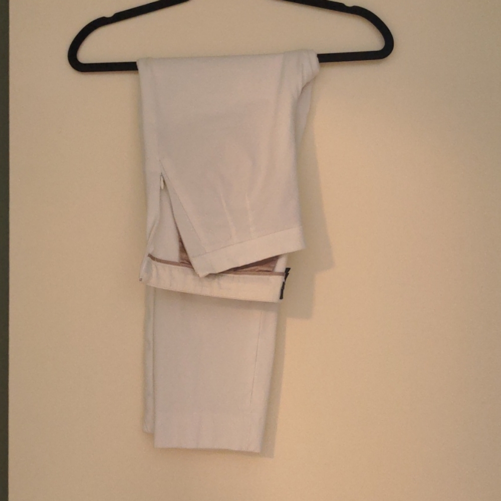 White JCrew "martie" cropped trousers.